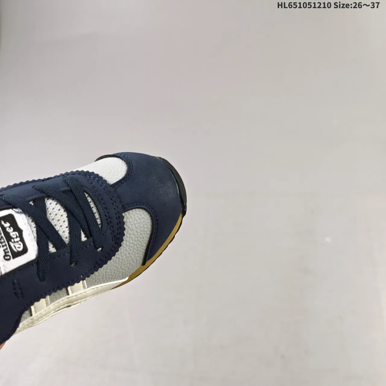 Onitsuka Tiger Navy and Yellow Tiger Stripe Lifestyle Sneakers 9