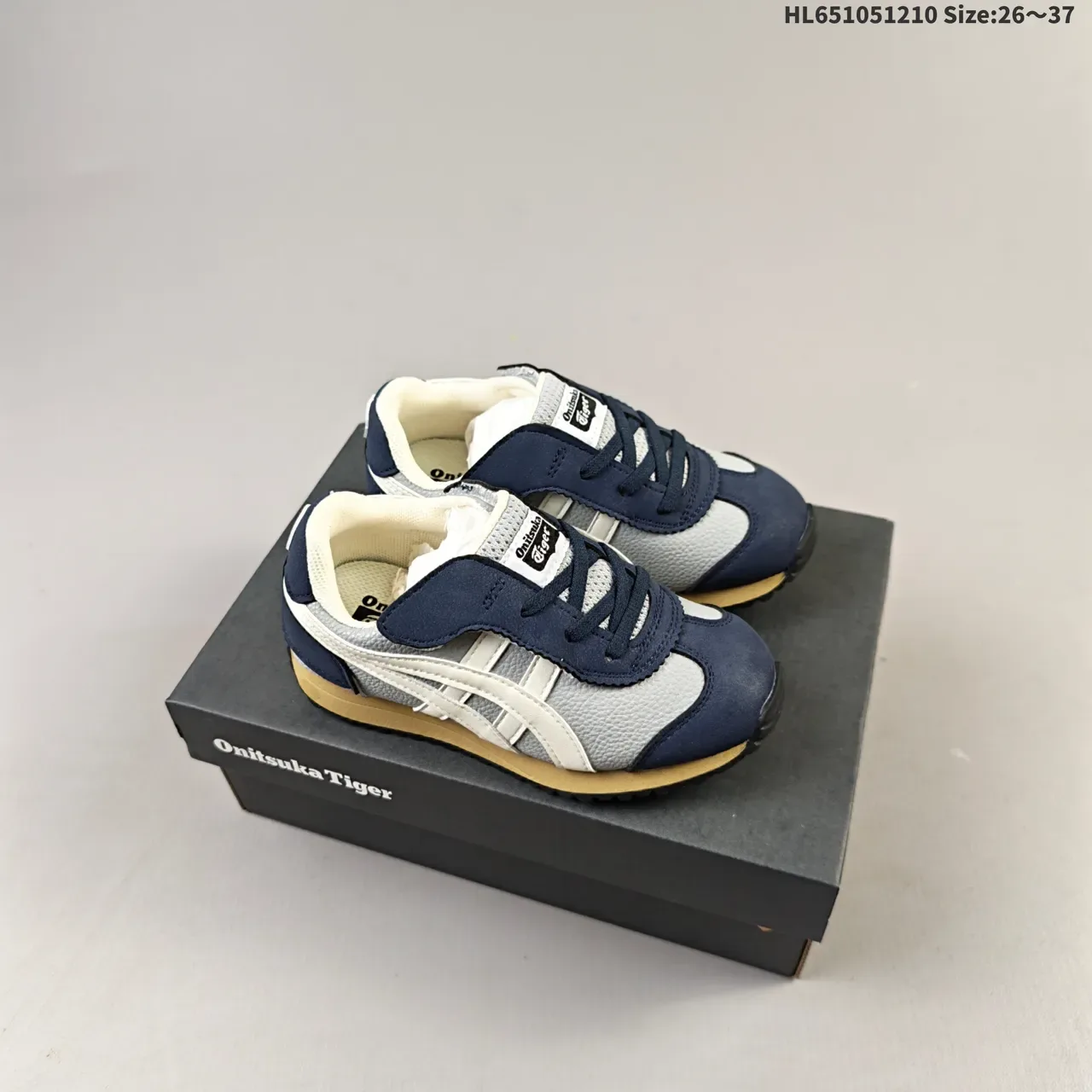 Onitsuka Tiger Navy and Yellow Tiger Stripe Lifestyle Sneakers 11
