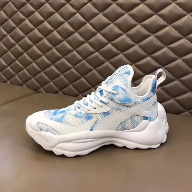 Philipp Plein Active Blue Marbled White Chunky Sneakers 4