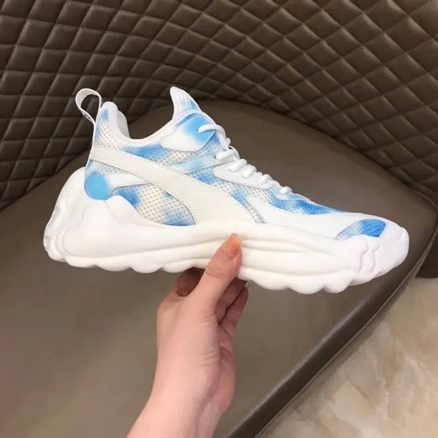 Philipp Plein Active Blue Marbled White Chunky Sneakers 5