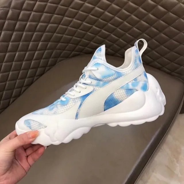 Philipp Plein Active Blue Marbled White Chunky Sneakers 6