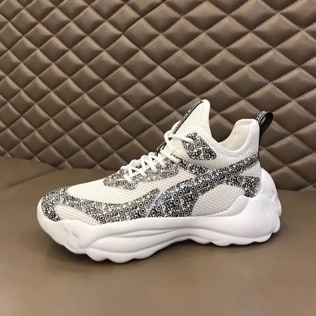 Philipp Plein Active Blanc Noir Semelle Sculptée Superposition Géométrique Pixelisée Baskets Chunky 7