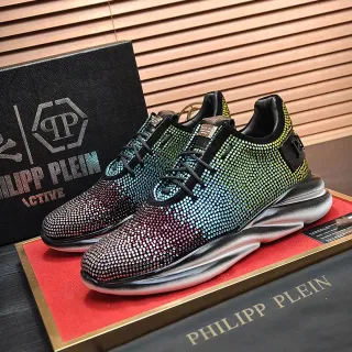 Philipp Plein Crystal Gradient Multicolor Chunky Sneakers