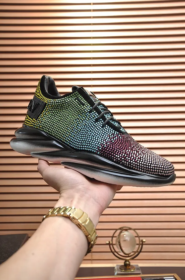 Philipp Plein Crystal Gradient Multicolor Chunky Sneakers 7