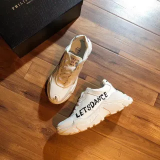 Philipp Plein Mercy LETSDANCE White Beige Chunky Sneakers