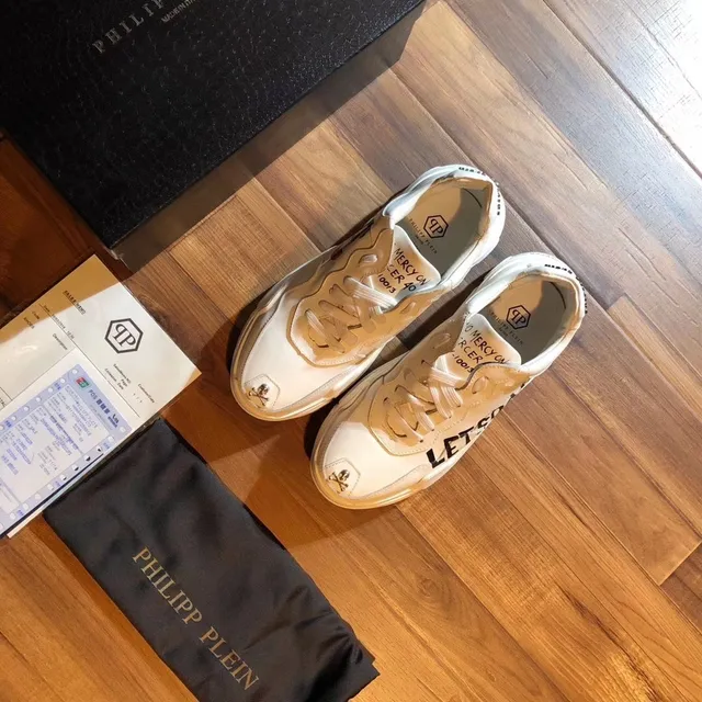 Philipp Plein Mercy LETSDANCE White Beige Chunky Sneakers 4