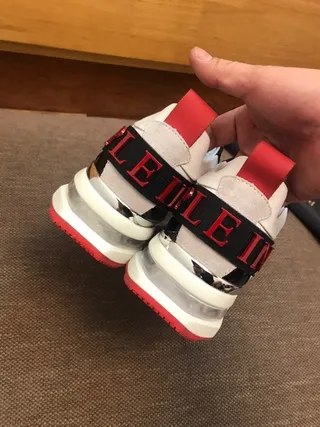 Philipp Plein PP Sport Semelle blanche et noire Maille et superposition synthétique Baskets avec semelle épaisse 3