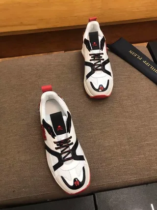Philipp Plein PP Sport Semelle blanche et noire Maille et superposition synthétique Baskets avec semelle épaisse 6