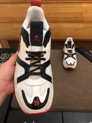 Philipp Plein PP Sport Semelle blanche et noire Maille et superposition synthétique Baskets avec semelle épaisse 8