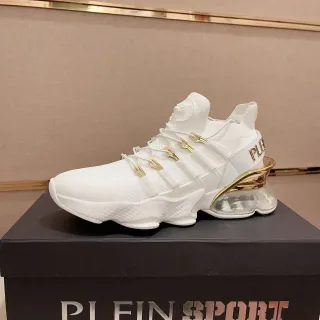 Philipp Plein Sport 白色金色厚底运动鞋