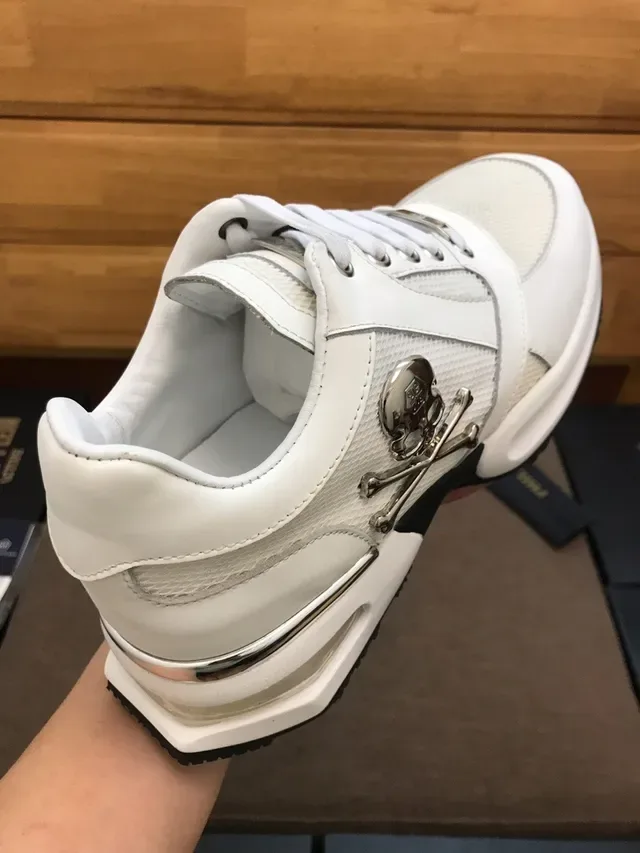 Philipp Plein সাদা চামড়া এবং মেশ জীবনশৈলী স्नিকার্স 2