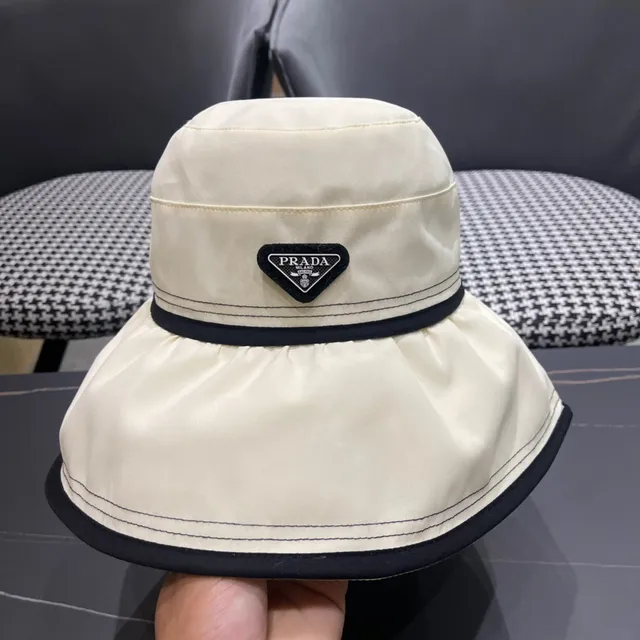Prada Beige-Lined Bucket Hat 5