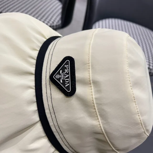 Prada Beige-Lined Bucket Hat 6