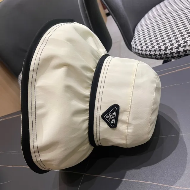 Prada Beige-Lined Bucket Hat 7