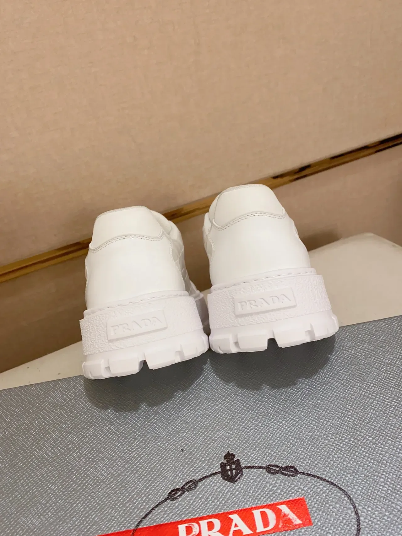 Prada Cloudbust All-White Quilted Platform Lifestyle Sneakers 3