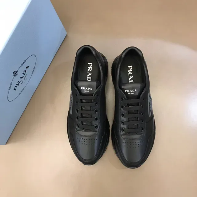 Prada Cloudbust Black Leather Lifestyle Sneakers 8
