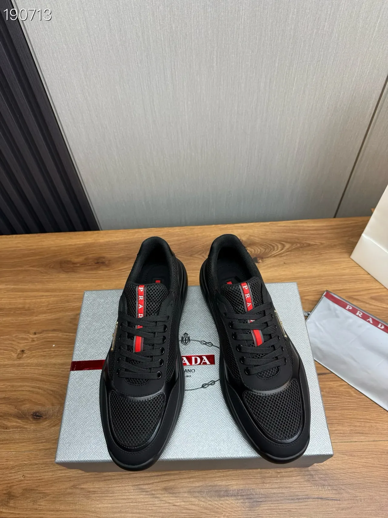 Prada Cloudbust Black Mesh and Synthetic Lifestyle Sneakers 4