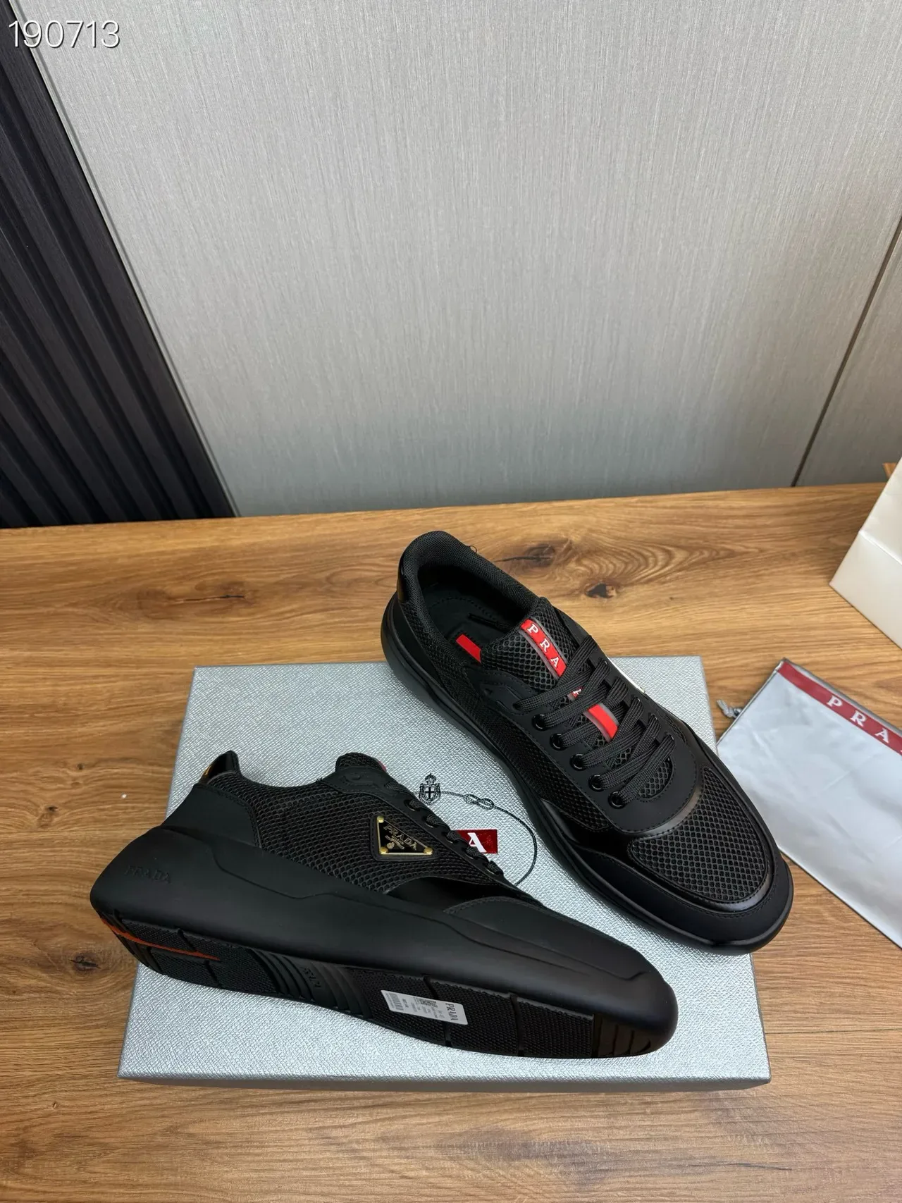 Prada Cloudbust Black Mesh and Synthetic Lifestyle Sneakers 5