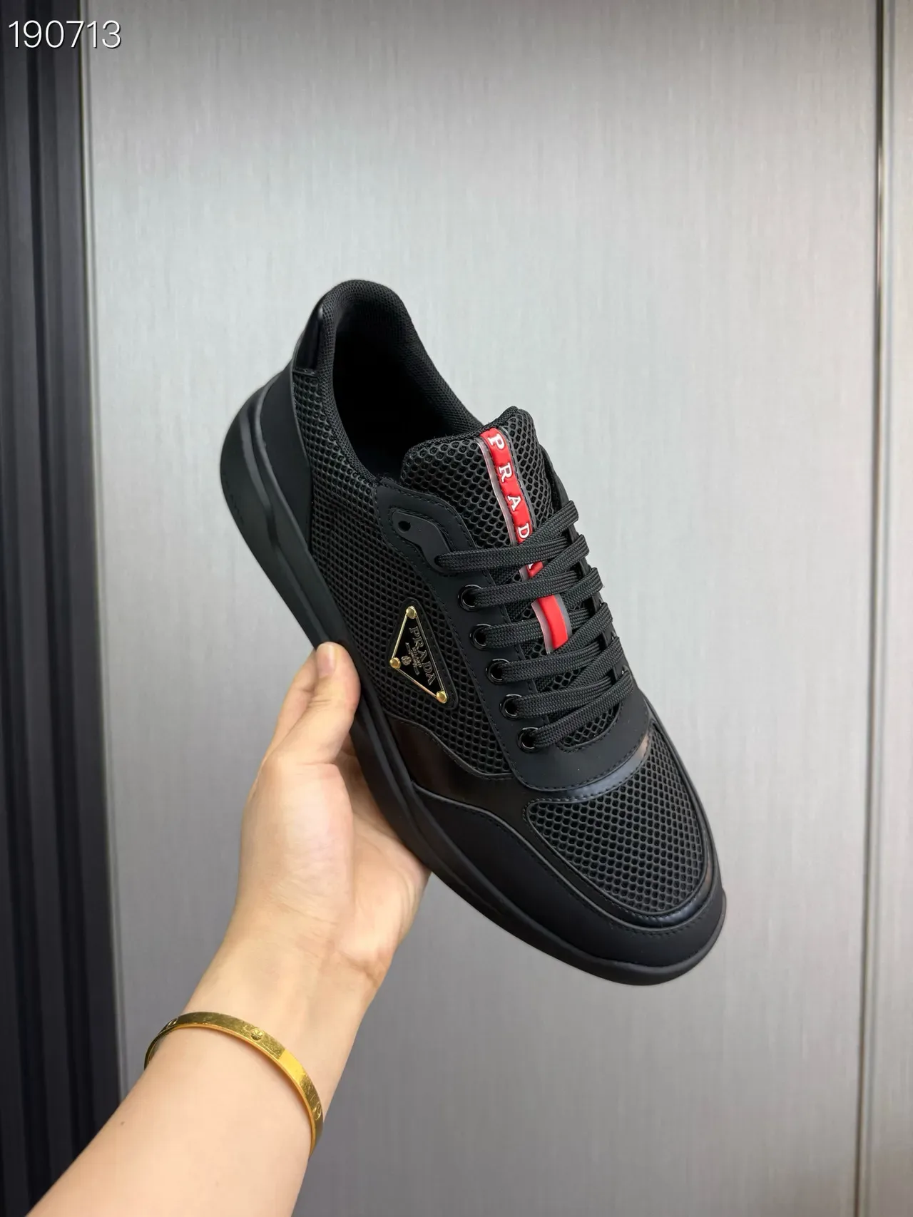 Prada Cloudbust Black Mesh and Synthetic Lifestyle Sneakers 6