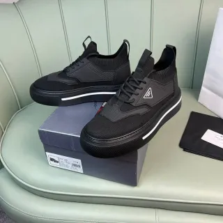 Prada Cloudbust Noires en Maille Tricotée Lifestyle Sneakers