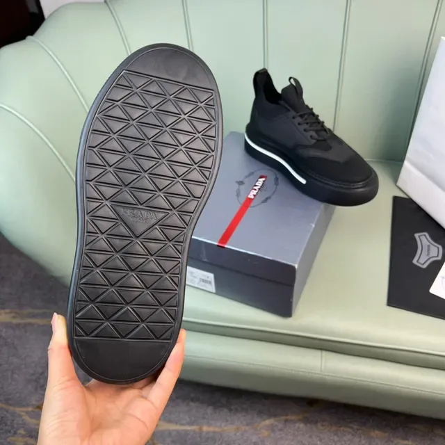 Prada Cloudbust Black Mesh Knit Lifestyle Sneakers 2