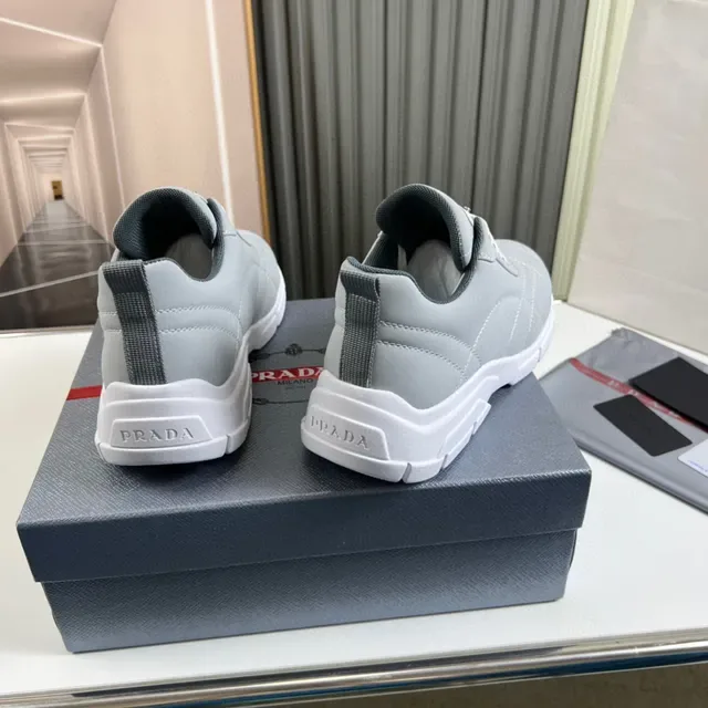 Prada Cloudbust Light Gray Quilted Chunky Sneakers 6