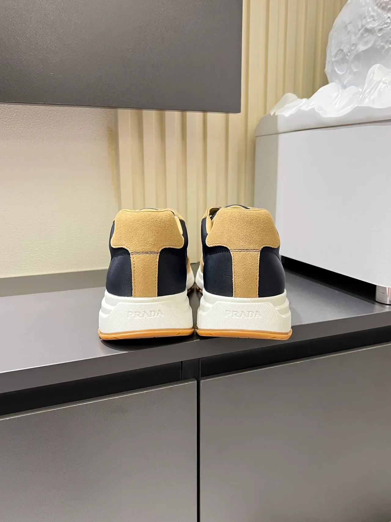 Prada Cloudbust Navy and Beige Lifestyle Sneakers 2