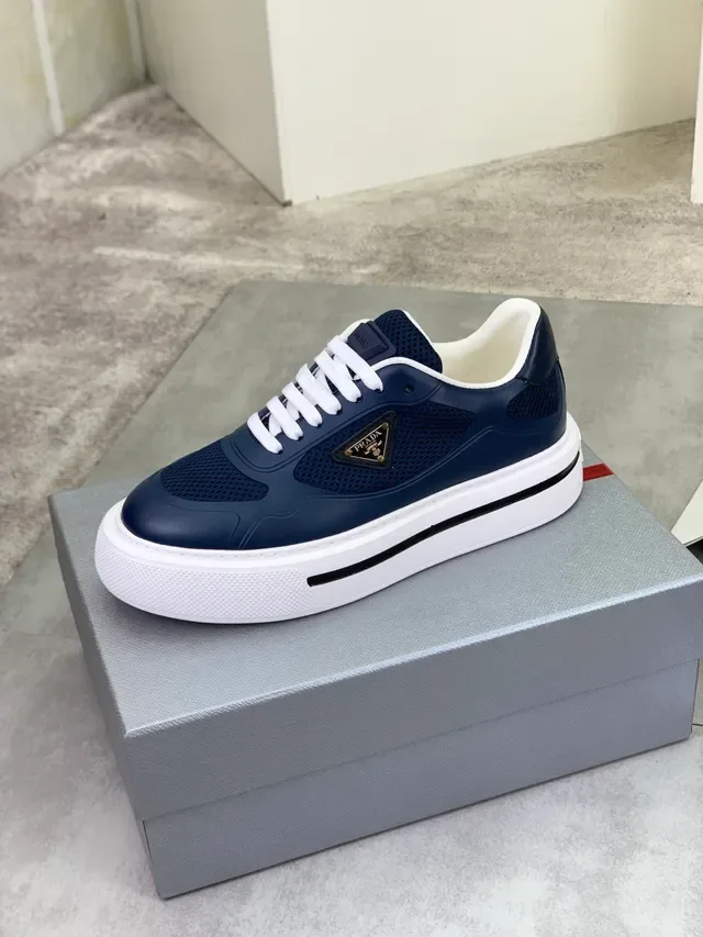 Prada Cloudbust Navy Mesh and Synthetic Lifestyle Sneakers 2