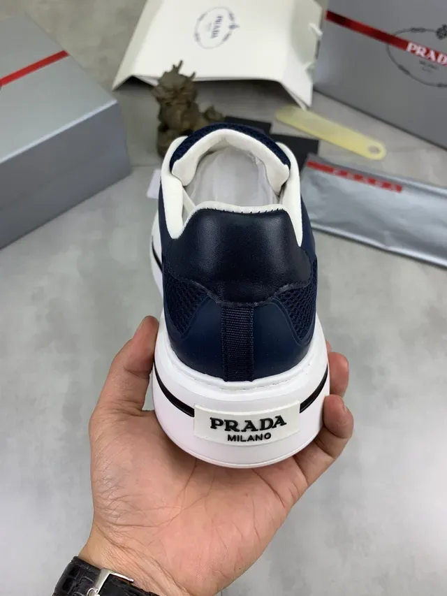 Prada Cloudbust Navy Mesh and Synthetic Lifestyle Sneakers 5