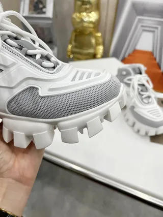 Prada Cloudbust White and Gray Chunky Sneakers 4