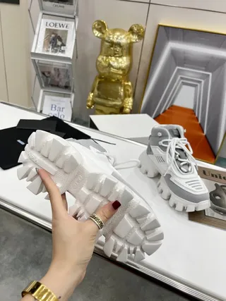 Prada Cloudbust White and Gray Chunky Sneakers 8