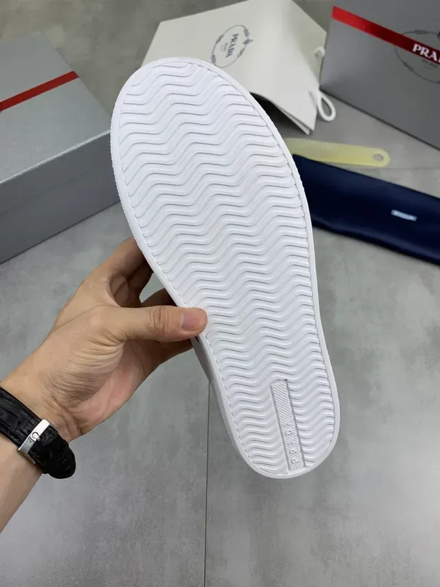 Prada Cloudbust White and Navy Lifestyle Sneakers 2