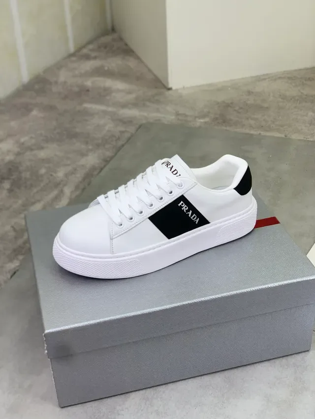 Prada Cloudbust White and Navy Lifestyle Sneakers 4