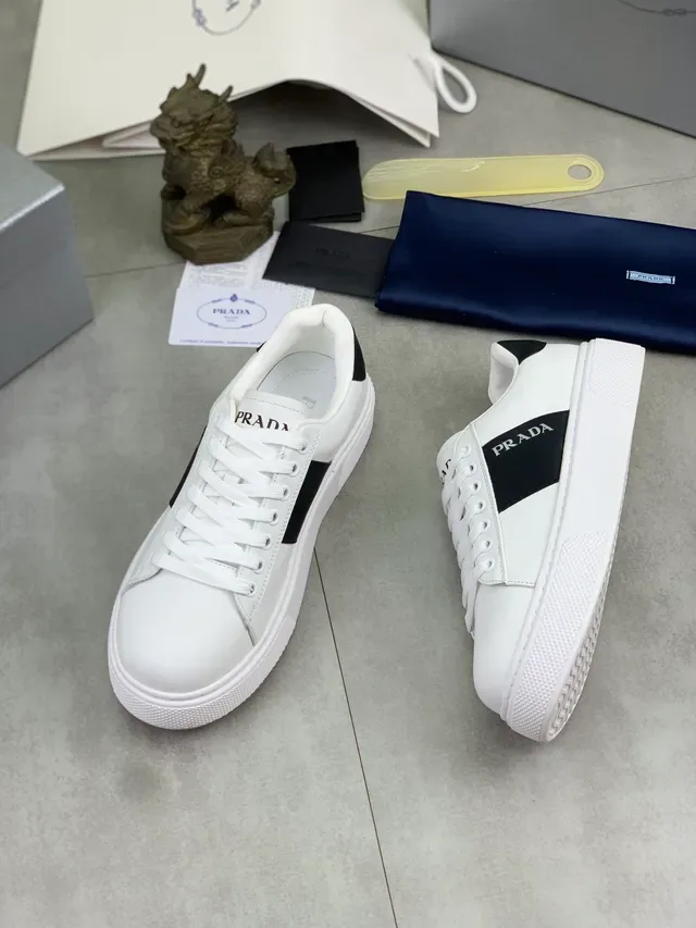 Prada Cloudbust White and Navy Lifestyle Sneakers 5