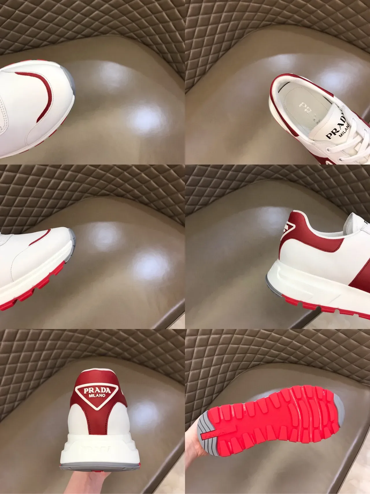 Prada Cloudbust Blanc et Rouge Sneakers Lifestyle 2