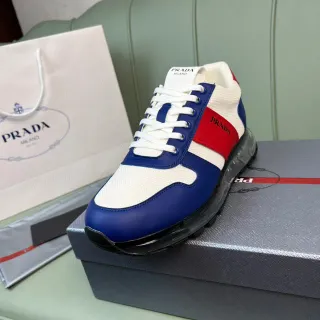 Prada Cloudbust أبيض أزرق أحمر حذاء رياضي نمط حياة