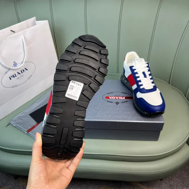 Prada Cloudbust White Blue Red Lifestyle Sneakers 2
