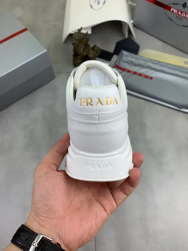 Prada Cloudbust White Leather Lifestyle Sneakers 3