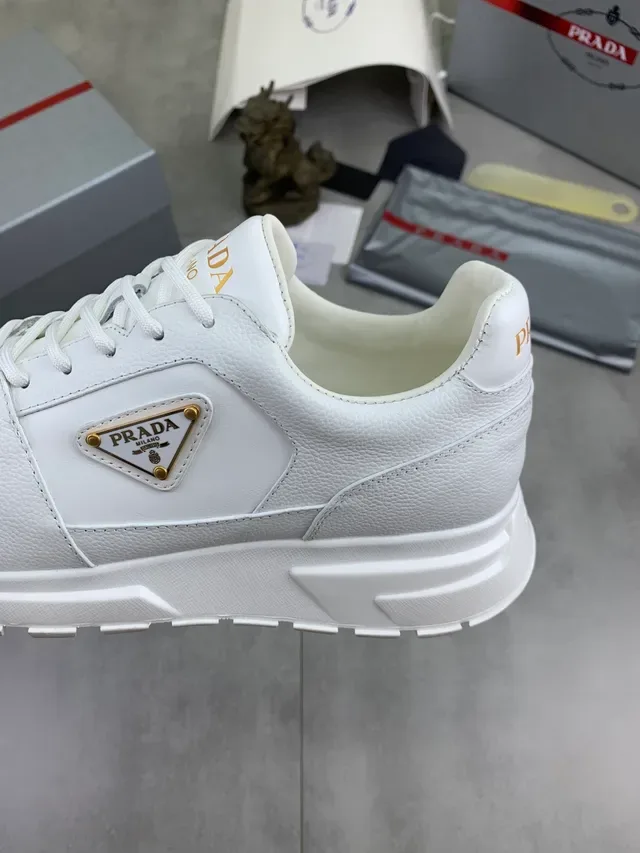 Prada Cloudbust White Leather Lifestyle Sneakers 4