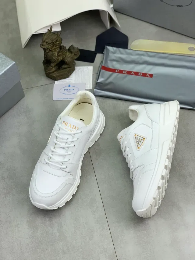 Prada Cloudbust White Leather Lifestyle Sneakers 6