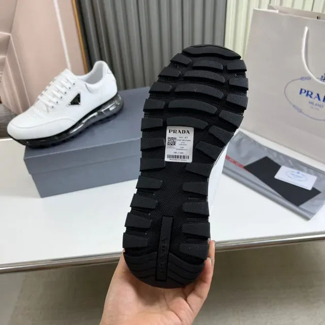 Prada Cloudbust White Leather Transparent Air-Cushion Chunky Sneakers 2