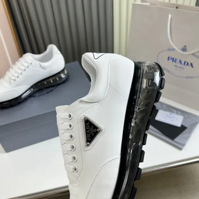Prada Cloudbust White Leather Transparent Air-Cushion Chunky Sneakers 3