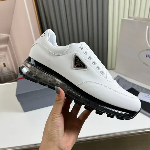 Prada Cloudbust White Leather Transparent Air-Cushion Chunky Sneakers 4