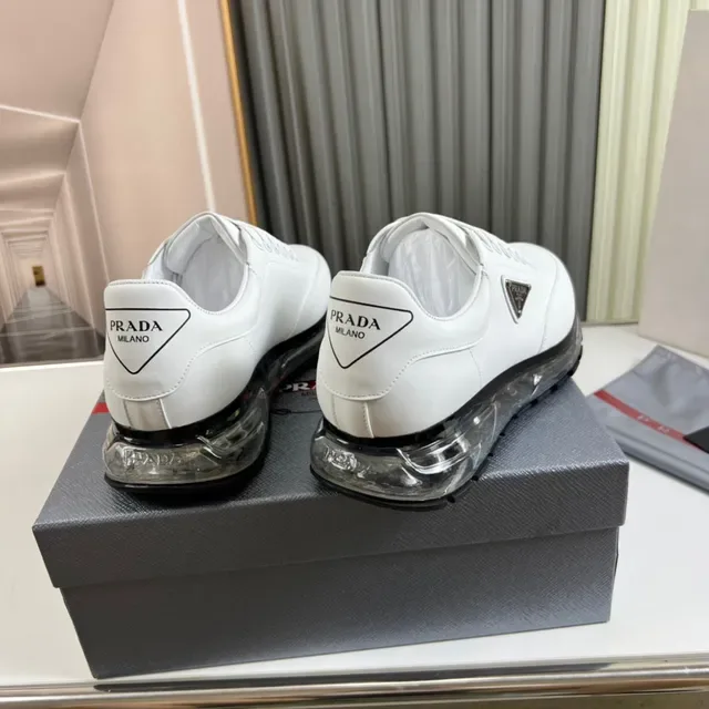 Prada Cloudbust White Leather Transparent Air-Cushion Chunky Sneakers 5