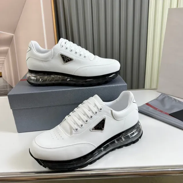 Prada Cloudbust White Leather Transparent Air-Cushion Chunky Sneakers 7