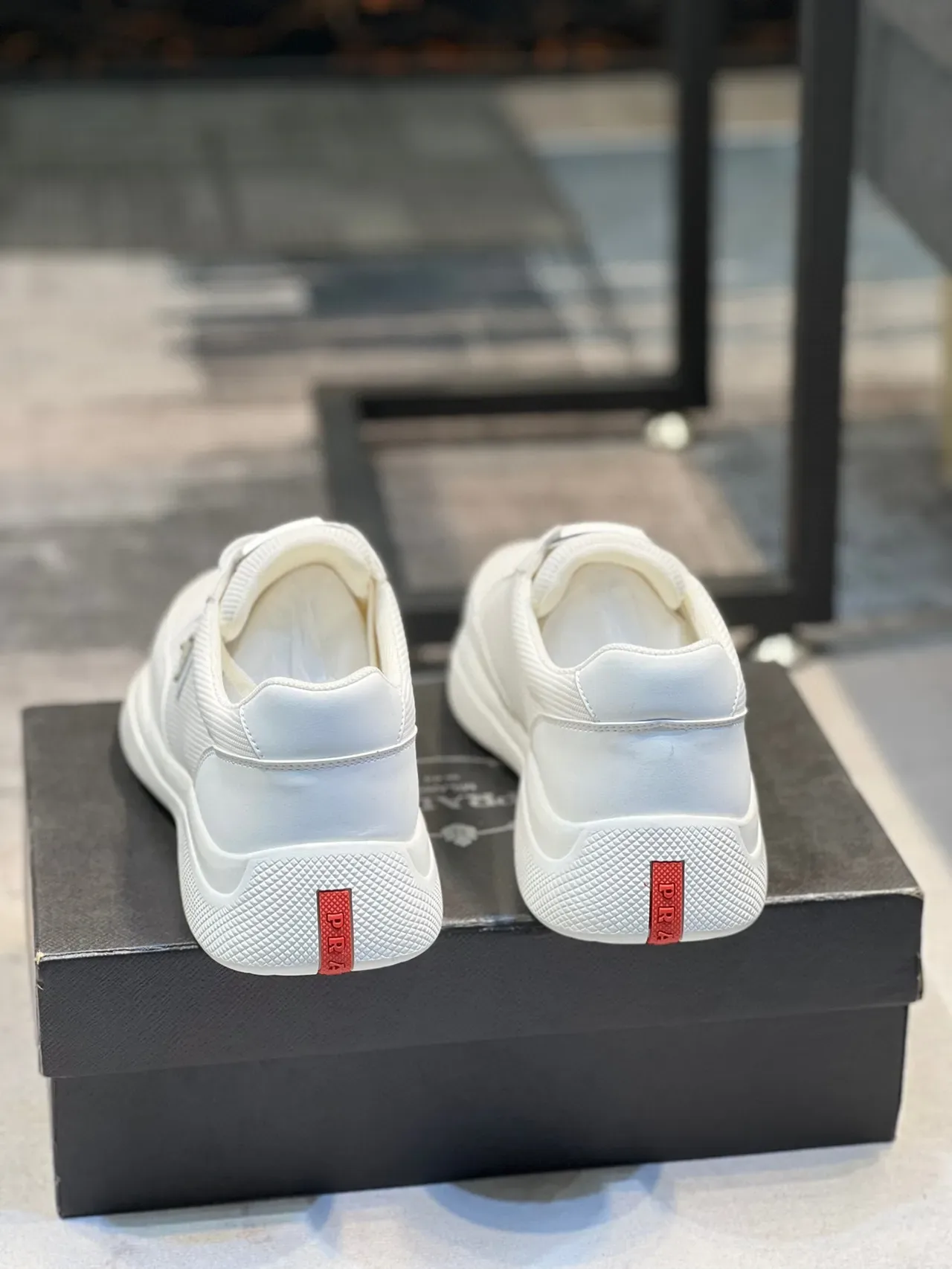 Prada Cloudbust White Mixed-Material Lifestyle Sneakers 2