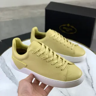Prada Cloudbust Yellow White Smooth Leather Upper Tonal Laces Lifestyle Sneakers