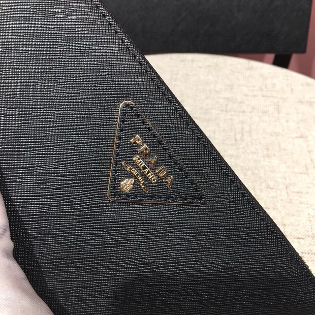 Prada Galleria Black Saffiano Leather Long Wallet 4