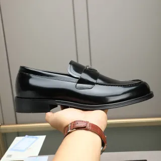 Prada Penny Loafer Glossy Black Leather Loafers