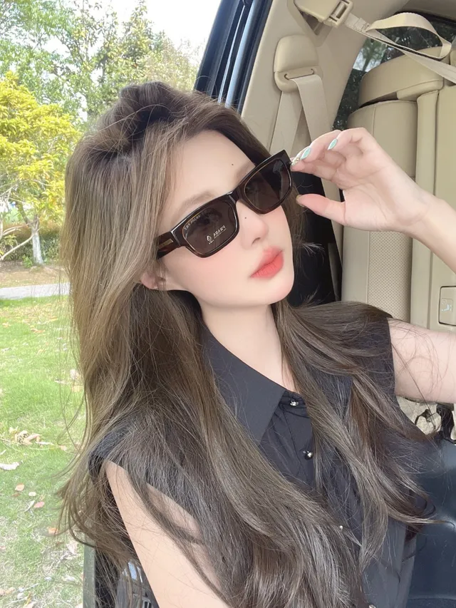 Prada Spotted Black and White Rectangular Sunglasses 2